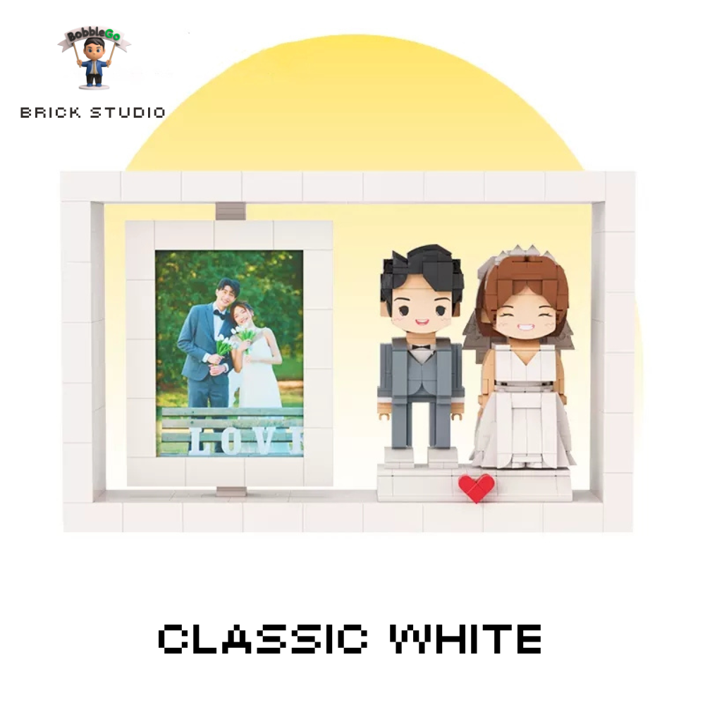 Couple Bricks Figures - Photo Frame Version - Customized