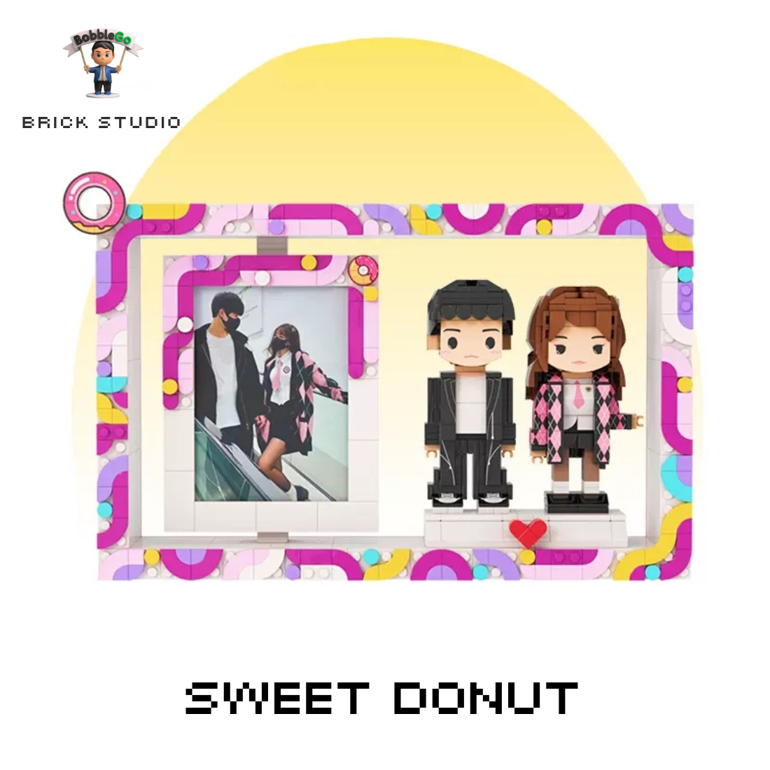 Couple Bricks Figures - Photo Frame Version - Customized