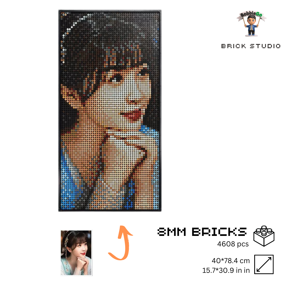 Pixel Bricks Puzzle Mosaic Portrait -Customized