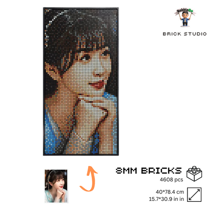 Pixel Bricks Puzzle Mosaic Portrait -Customized