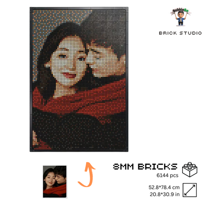 Pixel Bricks Puzzle Mosaic Portrait -Customized